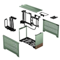 Miniatyrbillede 5 af 6: PC cover - FRACTAL DESIGN - FD-C-TER1N-03 - mini-ITX - SFF 10.4L - GPU op til 322 mm - Terra Jade