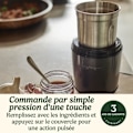 Miniatyrbillede 6 af 6: Kryddermølle - CUISINART - Funktionerer med impulser - 2 skåle med låg - Mørkeblå