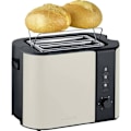 Miniatyrbillede 1 af 6: Severin 9576 Brødrister med lysindikator, med indbygget speciel rist til bagværk i beige, sort
