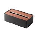 Miniatyrbillede 1 af 4: Næsehorn - YAMAZAKI - Sort Metal - Træ låg - 26cm x 13cm x 8.2cm Sort og træ
