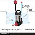 Miniatyrbillede 3 af 6: Powerplus Elektrisk Vandpumpe POWEW67915 - Submersibel Vandpumpe på 900 W, Maksimal 35°C, 13.000 l/h, Haveværktøj grå