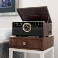 Pikkukuva 4 / 6: VICTROLA EMPIRE Vinyylilevysoitin - 6 in 1 - Espresso - Radio, Kasetti, CD, Bluetooth - Musta