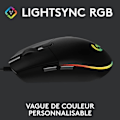 Miniatyrbillede 2 af 6: Gaming mus - Kablet - Logitech G - G203 - Lightsync - RGB - USB - Sort