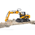 Pikkukuva 2 / 4: CATERPILLAR pyörillä oleva kaivinkone - BRUDER - 2445 - Mittakaava 1:16 - 44 cm - Keltainen ja musta Gul og sort