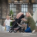 Pikkukuva 2 / 4: 3-in-1 Kombipusle - KINDERKRAFT MOOV2 - mukana I-kokoinen turvaistuin - Matkustamiskokonaisuus - Lisävarusteet mukana - Musta Svart