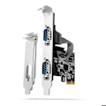 Miniatyrbillede 1 af 3: PCIe-adapter - Axagon - PCEA-S2N - 2 serielle porte - ASIX AX99100 - Hvid farve