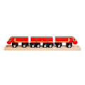 Pikkukuva 1 / 4: Bigjigs Rail Punainen Postijuna - 2 vaunua ja 2 raidetta, puiset junasarjat, lapsille alkaen 3-vuotiaista. Rød