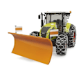 Miniatyrbillede 3 af 5: Claas Axion 950 med sne kæder og planereblad
