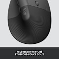 Pikkukuva 3 / 6: Ergonominen hiiri - Logitech - Lift for Business - Hiljainen - Grafiitti - Langaton