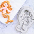 Miniatyrbild 1 av 3: Sjöjungfru Mermaid Silikonform Sealife Form Gjutform Mynta