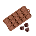 Miniatyrbild 1 av 2: Kronor Praliner Silikonform Chokladform Pralinform Form för Praliner Brun