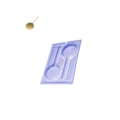Miniatyrbild 1 av 2: Pralinform Klubba Chokladform - Porto Formas 55 - Special 3 Part Mold Transparent