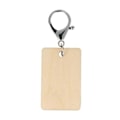 Miniatyrbillede 2 af 2: Nøglering - Ikke specificeret - Rektangulær - Træ - 3,5 x 5,5 cm - 3 stk. Beige