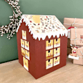 Miniatyrbillede 2 af 3: Julekalender hjem til dekoration 30 x 21,5 cm Beige