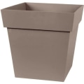 Miniatyrbillede 1 af 2: EDA Tuscan Square Flower Pot - 32 x 32 x H 32 cm - 22 L - Taupe Mol