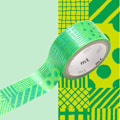 Pikkukuva 1 / 2: Masking Tape MT FAB metallisoitu script vihreä - script vihreä Grön metallic