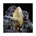 Miniatyrbillede 3 af 5: Sten og mineraler. Calcit + Sphalerit. 2947,0 øre. Elmwood Mine, Carthage, Tennessee, USA.