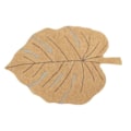Miniatyrbillede 1 af 4: Vaskbart bomulds tæppe Monstera honning - 120 x 180 cm - LORENA CANALS - Værelse - Asymmetrisk - Naturlig Honung