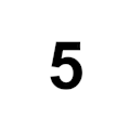 Pikkukuva 2 / 3: Numero 5 MDF-puuta koristeeksi - 8 cm kastanj