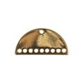 Miniatyrbillede 2 af 3: Multi-hullet metal vedhæng (9 huller), guld, 22x10mm, sct.-LS 2pces