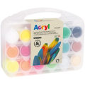 Miniatyrbillede 1 af 3: PRIMO 416TB18ASP Fint akrylmalingssæt i 25 ml gryde. Multifunktions etui med 12 normale farver, 4 fluorescerende, guld, 12 normala färger, 4 fluorescerande
