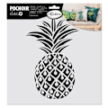 Pikkukuva 1 / 2: Tekstiilipohjustin - Aladine - Ananas - 28x28 cm - Tekstiliustomointi - Luova kuvio Vit