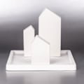 Miniatyrbillede 4 af 4: Mould - Standard - Huse med asymmetrisk tag - Plast - 24 x 19 cm - Let at tage ud Transparent