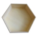 Miniatyrbillede 1 af 3: Hexagonal hylde i træ 30 x 26 x 10 cm Beige