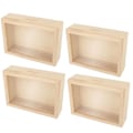Pikkukuva 1 / 4: 4 säästöpossua puukehyksellä koristeluun 12 x 17 cm Beige