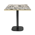 Pikkukuva 1 / 4: Pöytä 70 x 70 cm - Pyöreä terrazzo cepp malli messinkireunalla Grå