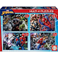 Miniatyrbillede 1 af 2: 4 progressive puslespil - EDUCA - Multi 4 I 1 Ultimate Spider-Man
