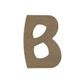 Miniatyrbild 1 av 3: Versal B i MDF-trä för att dekorera - 8 cm kastanj