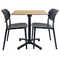 Miniatyrbillede 1 af 4: Havemøbel - Aluminium - 70x70 cm - Sammenklappelig - 2 stole - Egfinish kastanj