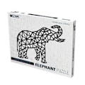 Miniatyrbillede 2 af 3: Puzzle vægmaleri i træ - Elefant 73,3 cm Svart