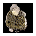 Miniatyrbillede 2 af 4: Sten og mineraler. Calcit, Pyrit, Fluorit. 1168,0 øre. El Hammam Mine, Meknes, Marokko.