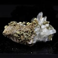 Miniatyrbillede 1 af 2: Sten og mineraler. Pyrit + Kvarts + Siderit. 165,0 øre. Saint-Pierre-de-Mésage, Frankrig.