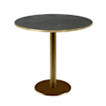 Miniatyrbillede 1 af 4: Rundt bord Ø 70 cm Rom bistro sort sten Svart