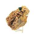 Miniatyrbillede 3 af 6: Sten og mineraler. Ankerit + Chalcopyrit + Malakit. 819,9 cent. Millau Viaduct, Aveyron, Frankrig. Sjælden.
