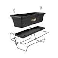 Miniatyrbillede 5 af 6: ELHO Balcony Green Basics Allin1 50 - Udendørs & Balkon - L 25,7 x B 47,3 x H 16,7 cm - Living sort Lev svart