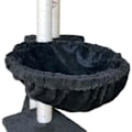 Miniatyrbillede 6 af 6: JIPSY sort kattetræ 79 x 34 x 138 cm - 3 platforme, 1 aborre, 1 kennel, 1 trappe, kradsestolper Svart