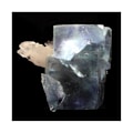 Miniatyrbillede 3 af 4: Sten og mineraler. Fluorit + Kvarts. 2034,0 ct. Taolin Mine, Linxiang, Hunan, Kina.