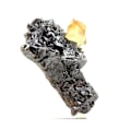 Miniatyrbillede 5 af 5: Sten og mineraler. Calcit + Sphalerit. 2947,0 øre. Elmwood Mine, Carthage, Tennessee, USA.