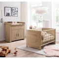 Pikkukuva 1 / 4: Duo-vauvahuone: Sänky 70 x 140 cm + AHOI-hoitorinta - Tammi - TREND TEAM Patinerad antik ek
