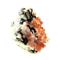Pikkukuva 4 / 5: Kivet ja mineraalit. Hematoidikvartsi + kalkopyriitti. 4045,0 ct. Huxu, Jiangxi, Kiina.