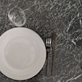 Miniatyrbillede 4 af 4: Bord 70 x 70 cm Rom bistro blank sort marmor Svart