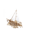 Miniatyrbillede 1 af 6: Ugears 3D Puslespil Trimaran Merihobus træskib til modelbygning kastanj