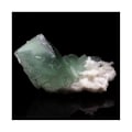 Miniatyrbillede 3 af 5: Sten og mineraler. Fluorit, kvarts. 2449,0 øre. De'an, Jiangxi, Kina. Lila