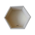 Pikkukuva 1 / 4: 4 kuusikulmaista puuhyllyä 27 x 23,5 x 10 cm Beige