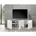 Miniatyrbillede 5 af 6: Stuesæt: 3P Buffet 181 cm + TV-enhed 181 cm - Victory Blanklackerad vit