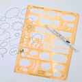 Miniatyrbillede 3 af 3: Tegneskabelon - Graph'It - Model B - A4 - 25 varierede former - Mixet Orange